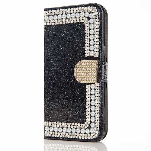 

téléphone Coque Pour Samsung Galaxy Coque Intégrale J7 J7 (2016) J5 J5 (2016) J3 J3 (2016) Portefeuille Porte Carte Strass Brillant Fleur Dur faux cuir