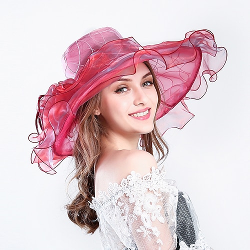 

Feather / Silk / Organza Kentucky Derby Hat / Fascinators / Hats with Floral 1pc Wedding / Special Occasion / Party / Evening Headpiece