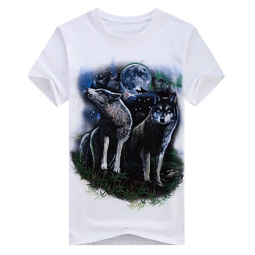 

Men's T shirt Solid Colored Plus Size Round Neck Daily Weekend Print Short Sleeve Slim Tops Cotton Green Blue White / Summer