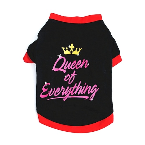 

Cat Dog Shirt / T-Shirt Vest Puppy Clothes Tiaras & Crowns Casual / Daily Party Dog Clothes Puppy Clothes Dog Outfits Black Costume for Girl and Boy Dog Cotton XS S M L