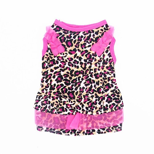 

Cat Dog Dress Tuxedo Puppy Clothes Leopard Casual / Daily Wedding Party Dog Clothes Puppy Clothes Dog Outfits Leopard Costume for Girl and Boy Dog Chiffon XS S M L