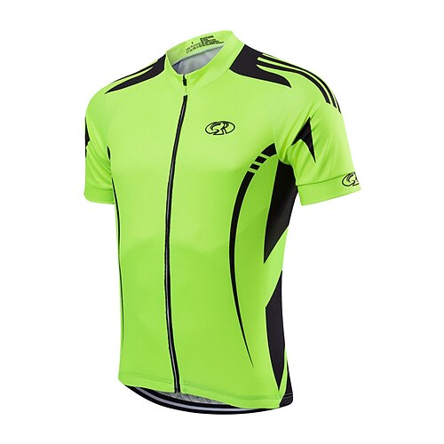 

Fastcute Men's Cycling Jersey Breathable Quick Dry Fluorescent Sweat-Wicking Bike Jersey Top Mountain Bike MTB Road Bike Cycling City Bike Cycling Green Yellow Light Green Bike Wear / Advanced