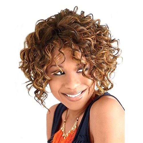 

Brown Wigs for Women Synthetic Wig Curly Curly Wig Short Medium Auburn#30 Synthetic Hair Women's Ombre