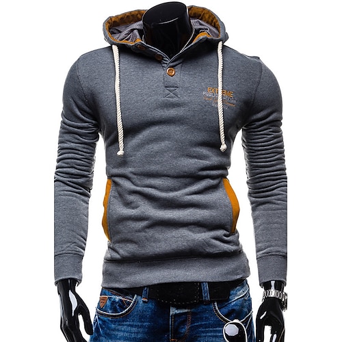 

Men's Hoodie Zip Up Hoodie Solid Colored Pure Color Hooded Daily Sports Hoodies Sweatshirts Long Sleeve Black Light gray Dark Gray / Fall / Winter / Spring