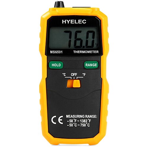 HYELEC MS6501 Lämpömittarit -50℃~+750℃