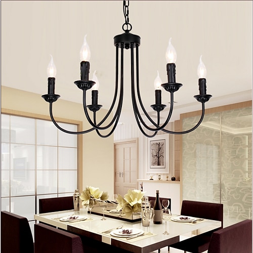 

62 cm Candle Style Chandelier Metal Painted Finishes Traditional / Classic 110-120V 220-240V