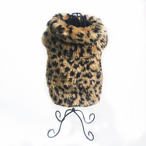 

Dog Costume Leopard Party Winter Dog Clothes Puppy Clothes Dog Outfits Warm Costume for Girl and Boy Dog Terylene Down XS S M L XL