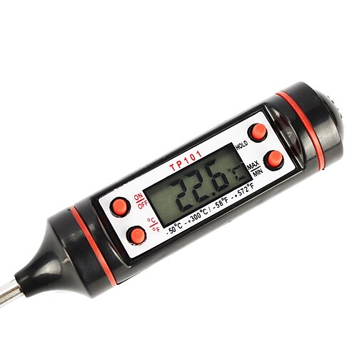 Tp101 Digital Screen Thermometer Tester For Cooking (Black Color)