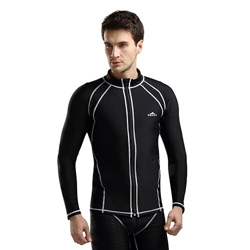 

SBART Men's Rash Guard UV Sun Protection UPF50 UV Resistant Long Sleeve Sun Shirt Swimming Surfing Beach Water Sports Solid Colored Autumn / Fall Spring Summer / Quick Dry / Lightweight / Breathable