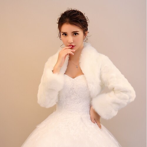 

Shrugs Faux Fur Wedding / Party / Evening Women's Wrap With Smooth / Pattern / Print / Polka Dot