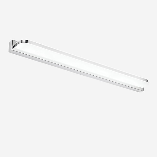 

led vanity light 52cm 12w specchio frontale luce opaca paralumi acrilici illuminazione bagno minimalista applique da parete in acciaio inox ip44 impermeabile antiappannamento