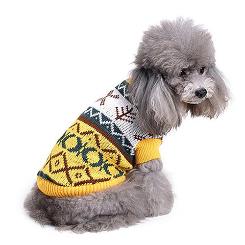 

Dog Sweater Puppy Clothes Geometric Casual / Daily Winter Dog Clothes Puppy Clothes Dog Outfits Costume for Girl and Boy Dog Acrylic Fibers XS S M L XL XXL