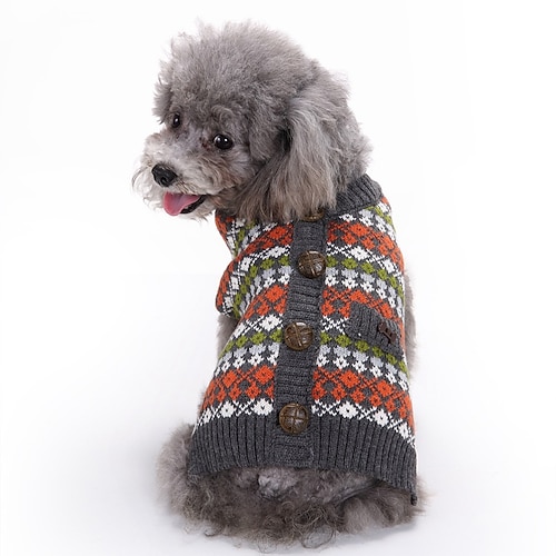 

Dog Sweater Puppy Clothes British Casual / Daily Winter Dog Clothes Puppy Clothes Dog Outfits Red Costume for Girl and Boy Dog Acrylic Fibers XXS XS S M L XL