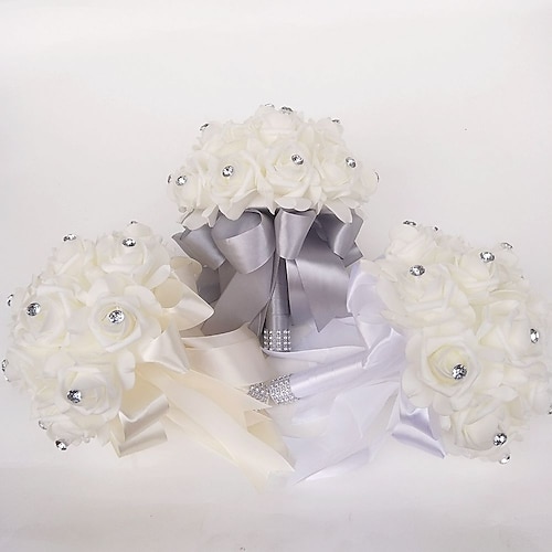 

Wedding Flowers Bouquets Wedding Polyester / Foam 9.84""(Approx.25cm) Christmas