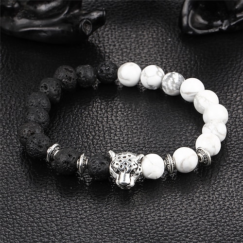 

Women's Onyx Bead Bracelet Bracelet yin yang Natural Stone Bracelet Jewelry Black For Party Gift