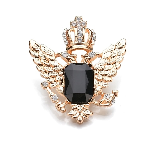 

Women's Sapphire Crystal Brooches Solitaire Emerald Cut Wings Crown Ladies Fashion Classic Crystal Brooch Jewelry Royal Blue Black For Daily