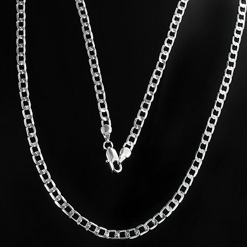 Men's Chain Necklace Mariner Chain Alloy Silver Necklace Jewelry For Christmas Gifts Daily