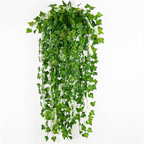 

Artificial Hanging Plants Ivy Vine Hanging Artificial Plants Plastic Plants Hanging for Garden Wall Decoration Pastoral Style Wall Flower 2 branch 90cm/36 Outdoor decor