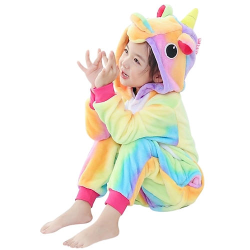 

Kid's Kigurumi Pajamas Unicorn Flying Horse Pony Unicorn Onesie Pajamas Flannel Fabric Cosplay For Boys and Girls Christmas Animal Sleepwear Cartoon Festival / Holiday Costumes / Leotard / Onesie