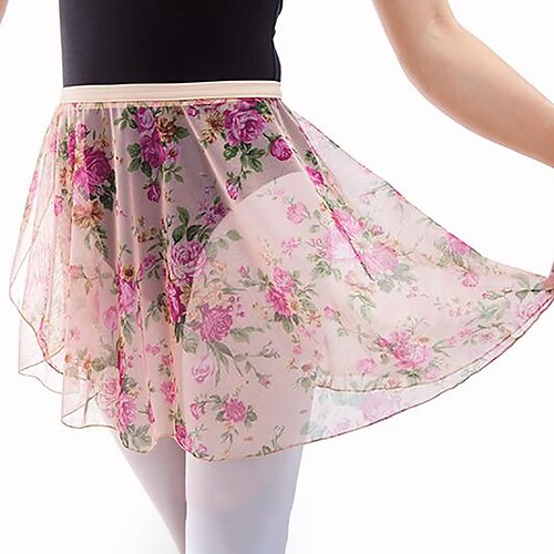 Ballet Skirts Pattern / Print Women's Performance Sleeveless High Tulle