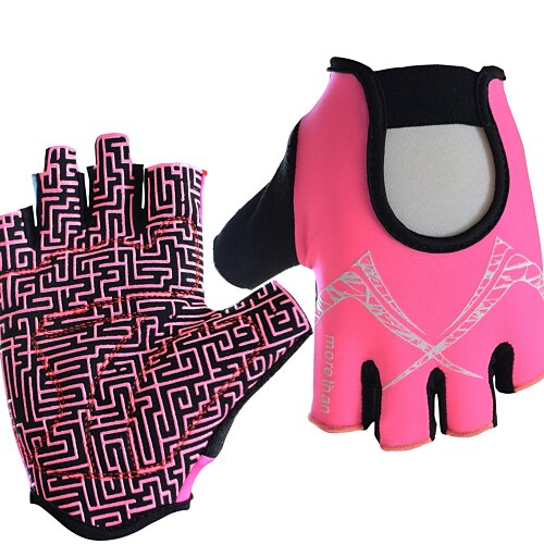 

Winter Gloves Bike Gloves Cycling Gloves Biking Gloves Fingerless Gloves Half Finger Anti-Slip Breathable Sweat wicking Protective Sports Gloves Fitness Gym Workout Mountain Bike MTB Rosy Pink Black