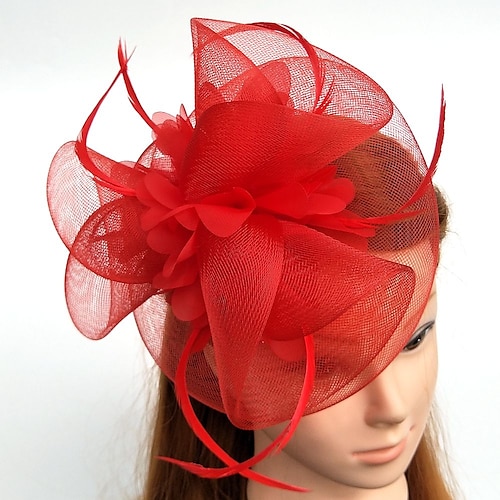 

Feather / Net Fascinators / Flowers / Hats with Feathers / Fur 1PC Wedding / Special Occasion / Horse Race Headpiece