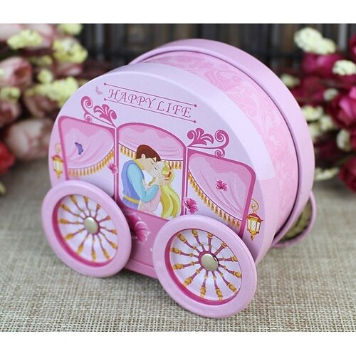 

Carriage Iron(nickel plated) Favor Holder with Favor Boxes - 1pc