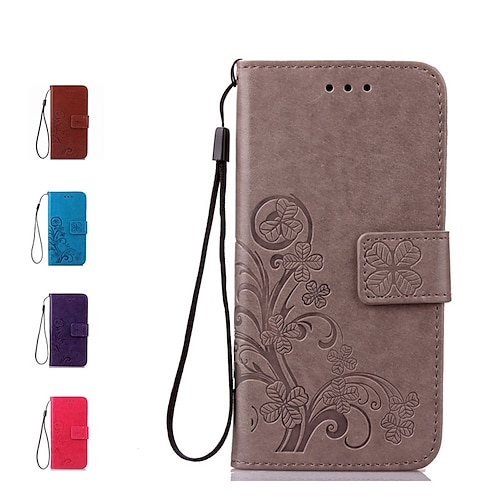 

Phone Case For Samsung Galaxy Full Body Case J7(2017) J7 (2016) J5(2017) J5 (2016) J3 J3 (2016) Wallet Card Holder Flip Flower Hard Genuine Leather