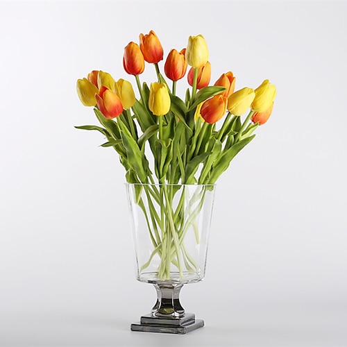 

Artificial Flowers 10 Branch Modern European Style Tulips Tabletop Flower 33cm/13""
