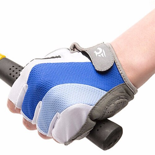 WEST BIKING® Γάντια ποδηλασίας Αναπνέει Αντιολισθητικό Anti Transpirație Προστατευτικό Μισά Δάχτυλα Γάντια για Δραστηριότητες/ Αθλήματα Γέλη σιλικόνης Ποδηλασία Βουνού Άσπρο+Μπλε για Ενηλίκων