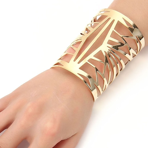 

Women's Bracelet Bangles Cuff Bracelet Ladies Fashion Oversized Steel Stainless Bracelet Jewelry Silver / Gold For Ceremony Evening Party