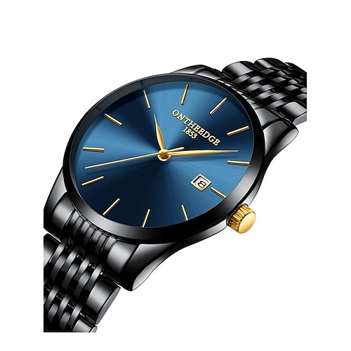 

Ultra-Thin Mens Wristwatches Luxury Quartz Stainless Steel Watches Waterproof Calendar Original Men Analog Luxury Minimalist Classic Chronograph Large