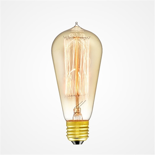 

1pc 40 W E26 / E27 ST58 Warm White 2200-2700 k Retro / Dimmable / Decorative Incandescent Vintage Edison Light Bulb 220-240 V