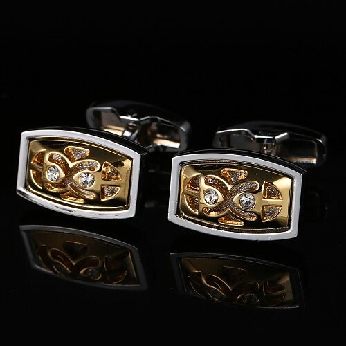 

Cufflinks Envelope / Rectangular Formal Brooch Jewelry Silver For Wedding Gift