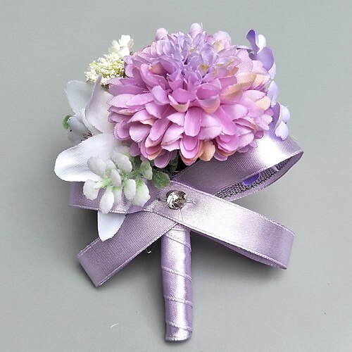 

Wedding Flowers Boutonnieres / Wrist Corsages Wedding / Party Evening Polyester 3.94 inch Christmas