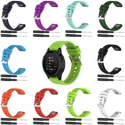 

Watch Band for Approach S60 / Fenix 5 / Forerunner 935 Garmin Sport Band Silicone Wrist Strap
