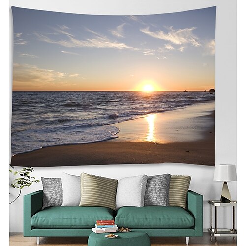 

Beach Theme Large Large Wall Tapestry Art Decor Backdrop Blanket Curtain Hanging Home Bedroom Living Room Decoration