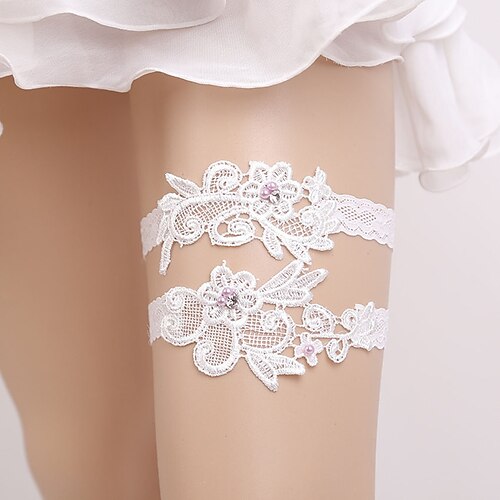 

Lace Classic Jewelry / Vintage Style Wedding Garter With Rhinestone / Gore Garters Wedding / Party & Evening