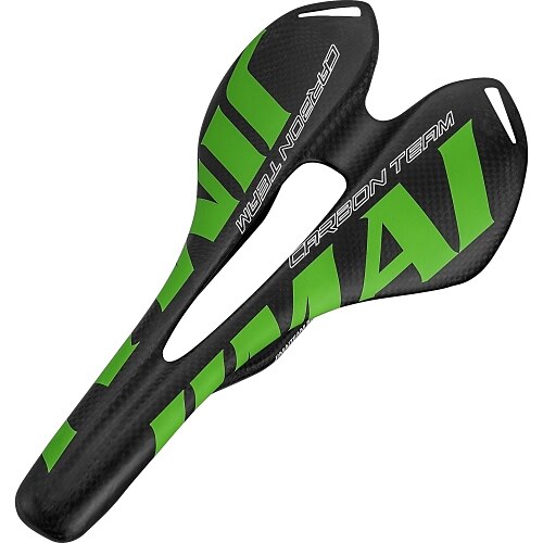 

Bike Saddle / Bike Seat Comfort Hollow Design Carbon Fiber Cycling Road Bike Mountain Bike MTB Green