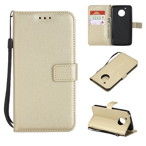 

Phone Case For Motorola Full Body Case Leather Wallet Card Moto G5s Plus Moto G5s Moto G5 Plus Moto G5 Moto G4 Play MOTO G4 Moto G2 Wallet Card Holder Flip Solid Color Hard PU Leather