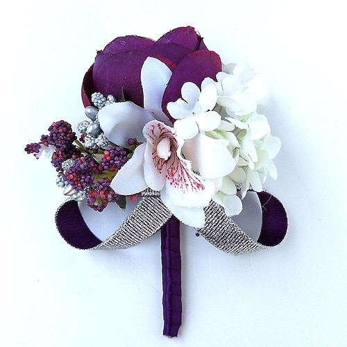 

Wedding Flowers Boutonnieres / Wrist Corsages Wedding / Party Evening Polyester 3.94 inch Christmas