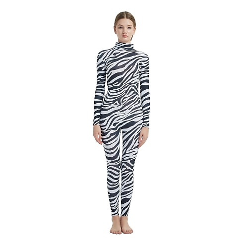 

Patterned Zentai Suits Cosplay Costume Catsuit Zebra Adults' Spandex Lycra Elastic Cosplay Costumes Sex Men's Women's Animal Fur Pattern Zebra Halloween Carnival New Year / Machine wash / Washable