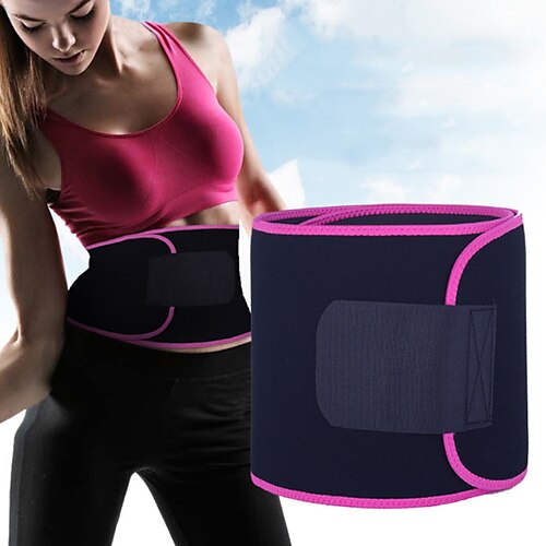 

Sweat Waist Trimmer Sauna Belt 1 pcs Sports Rubber Yoga Exercise & Fitness Adjustable Stretchy Weight Loss Tummy Fat Burner Calories Burned For Waist Sports Outdoor