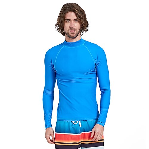 

SBART Men's Rash Guard UV Sun Protection UPF50 Breathable Long Sleeve Sun Shirt Swimming Surfing Beach Water Sports Solid Colored Summer / Stretchy / Quick Dry / Lightweight / Quick Dry