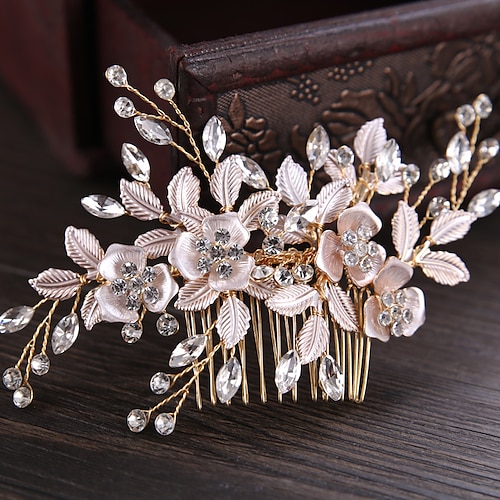 

Rhinestone / Alloy Hair Combs / Hair Stick / Hair Accessory with Rhinestone / Floral 1 PC Wedding / Party / Evening Headpiece