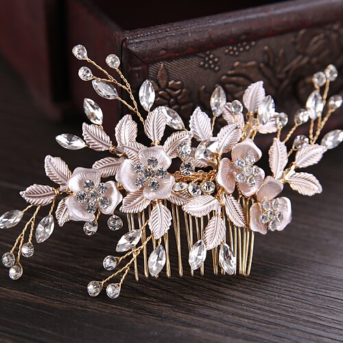 

Rhinestone / Alloy Hair Combs / Hair Stick / Hair Accessory with Rhinestone / Floral 1 PC Wedding / Party / Evening Headpiece