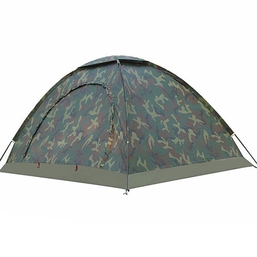 

2 person Camping Tent Outdoor UV Resistant Rain Waterproof Single Layered Poled Camping Tent <1000 mm for Fishing Beach Camping / Hiking / Caving Nylon 200150110 cm