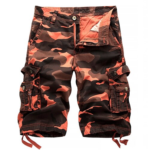 

Men's Cargo Shorts Multi Pocket Beach Basic Blue Purple