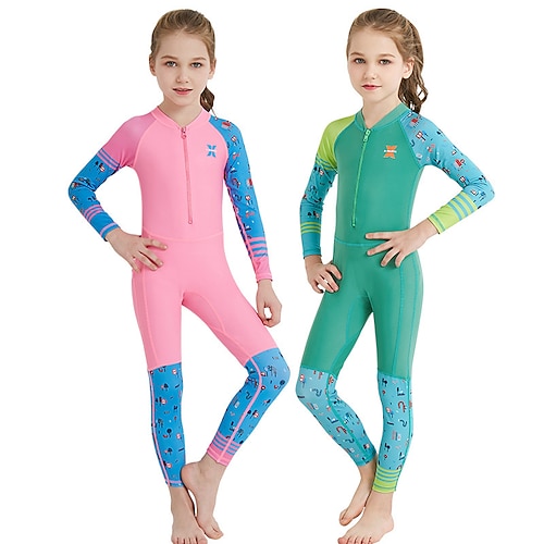 

Dive&Sail Boys Girls' Rash Guard Dive Skin Suit UV Sun Protection UPF50 Breathable Full Body Swimsuit Front Zip Swimming Diving Surfing Snorkeling Cartoon Spring, Fall, Winter, Summer / Stretchy