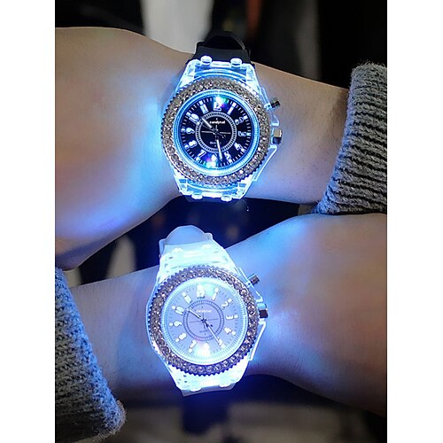 

Quartz Watch for Men Analog Quartz Christmas Chronograph Luminous Noctilucent Plastic Silicone / One Year / SSUO 377